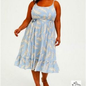 Torrid Midi Challis Shirred dress
